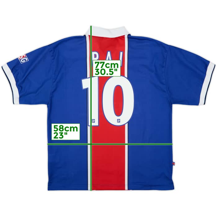 1997-98 Paris Saint-Germain Home Shirt Rai #10 - 8/10 - (XL)