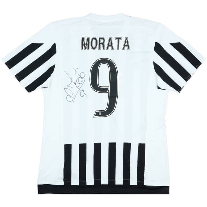 2015-16 Juventus Signed Home Shirt Morata #9 - 8/10 - (L)