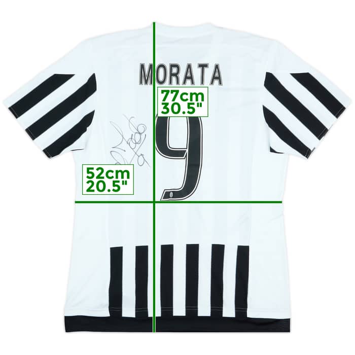 2015-16 Juventus Signed Home Shirt Morata #9 - 8/10 - (L)