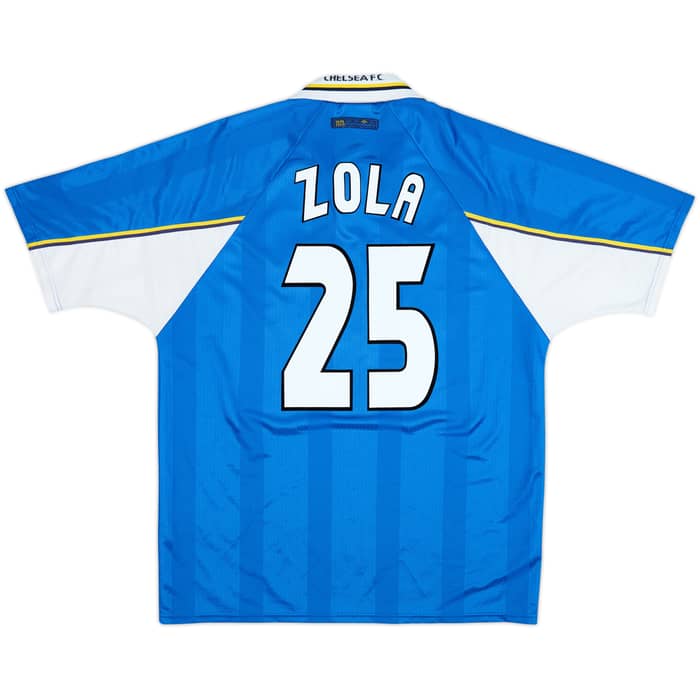1997-99 Chelsea Shirt & Shorts Zola #25 - 8/10 - (XL)