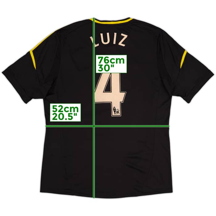 Camiseta de la tercera equipación del Chelsea 2012-13 Luiz #4 - 6/10 - (L)