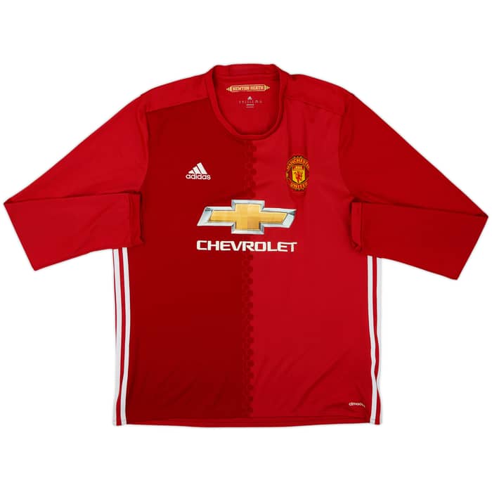 2016-17 Manchester United Home L/S Shirt Ibrahimovic #9 - 6/10 - (XL)