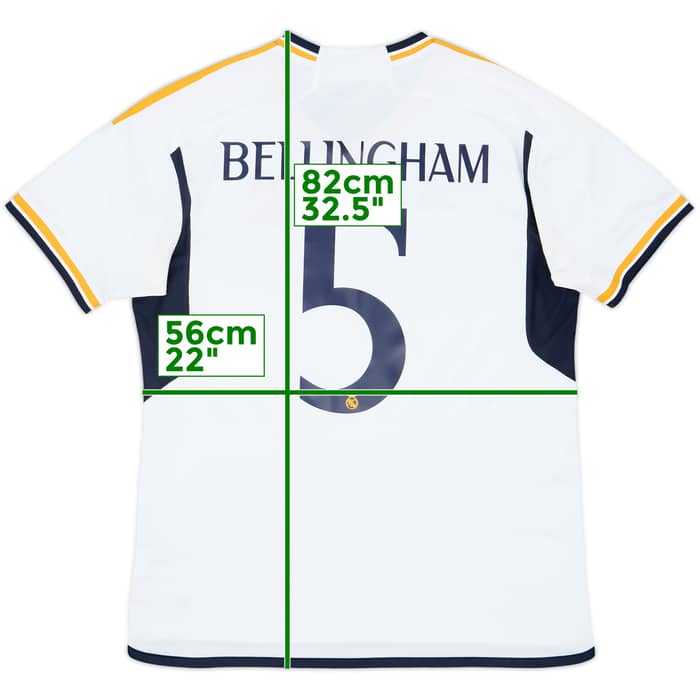 2023-24 Real Madrid Home Shirt Bellingham #5 - 9/10 - (XL)