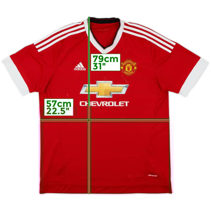 2015-16 Manchester United Camiseta de Local - 5/10 - (XL)
