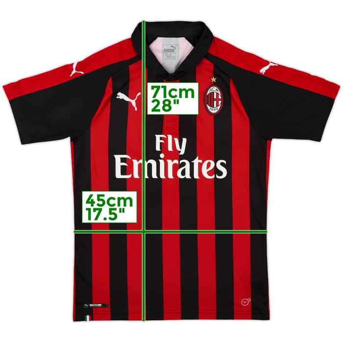 2018-19 AC Milan Camiseta Local - 8/10 - (S)