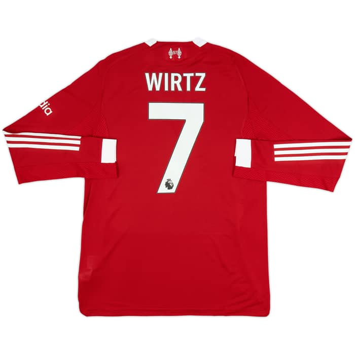 2025-26 Liverpool Authentic Home L/S Shirt Wirtz #7 