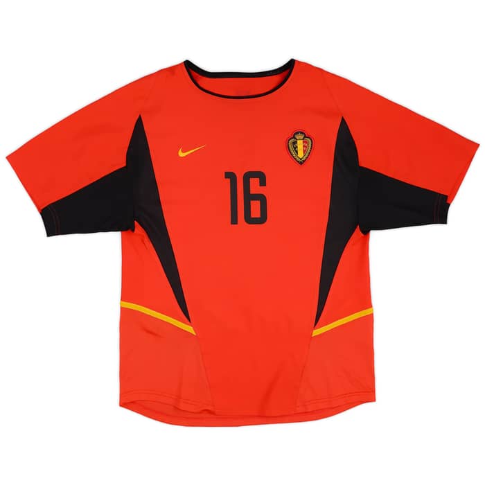 2002-04 Belgium Home Shirt Van Buyten #16 - 8/10 - (S)