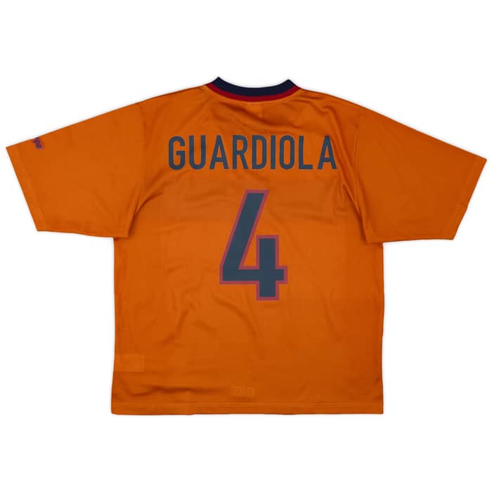 1998-00 Barcelona Basic Third Shirt Guardiola #4 - 7/10 - (L)