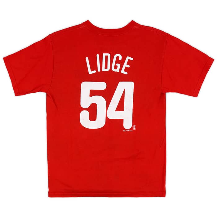 2008 Philadelphia Phillies Lidge #54 Majestic Tee - 6/10 - (L.Boys)