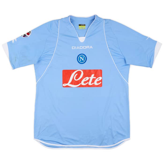 2007-08 Napoli Match Issue Home Shirt Lavezzi #7