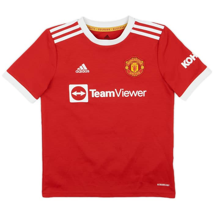 2021-22 Manchester United Home Shirt R.Varane #19 - 8/10 - (M.Boys)