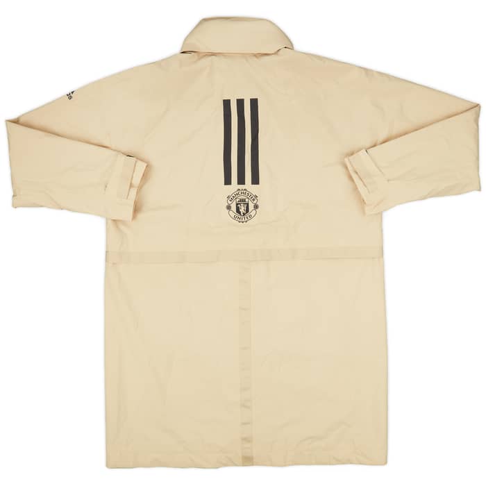 2019-20 Manchester United adidas Hooded Bench Coat (L)
