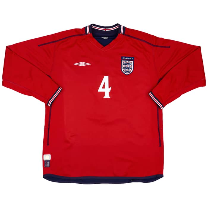 2002-04 England Away L/S Shirt Gerrard #4 - 9/10 - (L)