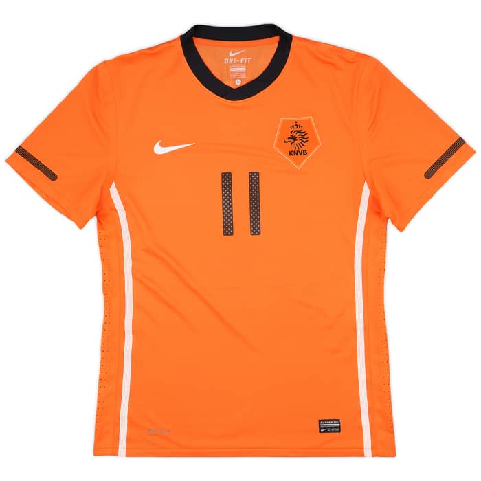 2010-11 Netherlands Player Issue Home Shirt Robben #11 - 7/10 - (L)