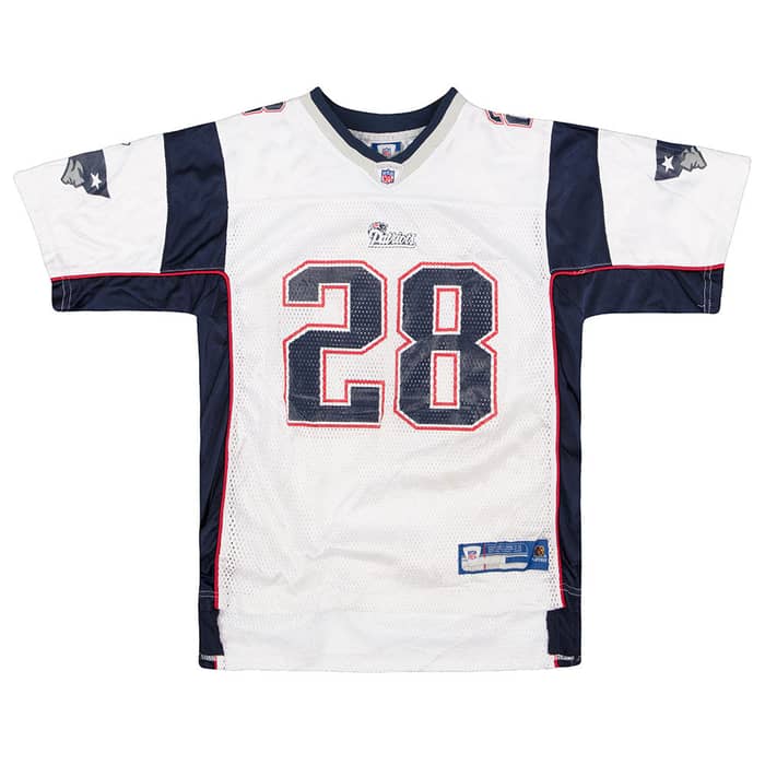 2005-06 New England Patriots Dillon #28 Reebok On Field Jersey (Away) Y