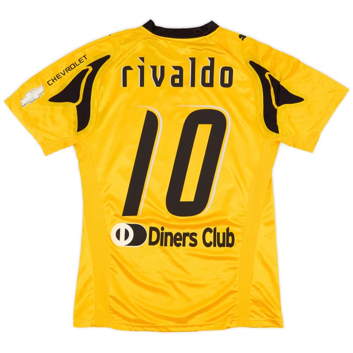 2007-08 AEK Athens Home Shirt Rivaldo #10 (M)