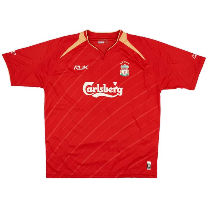2005-06 Liverpool CL Home Shirt Gerrard #8 - 5/10 - (XL)