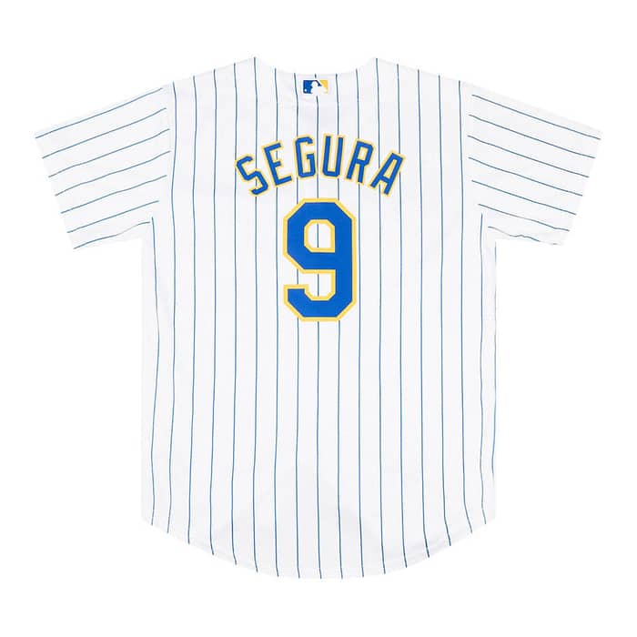 2012-15 Milwaukee Brewers Segura #9 Majestic Cool Base Jersey (Home) Y