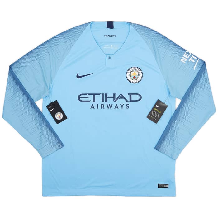 2018-19 Manchester City Home L/S Shirt Silva #21 (XL)