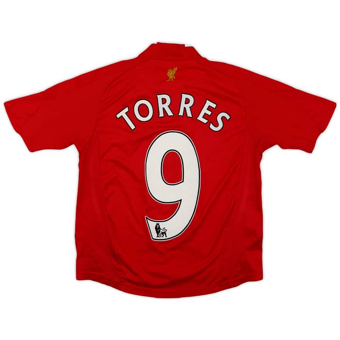 2008-10 Liverpool Home Shirt Torres #9 - 7/10 - (S.Boys)