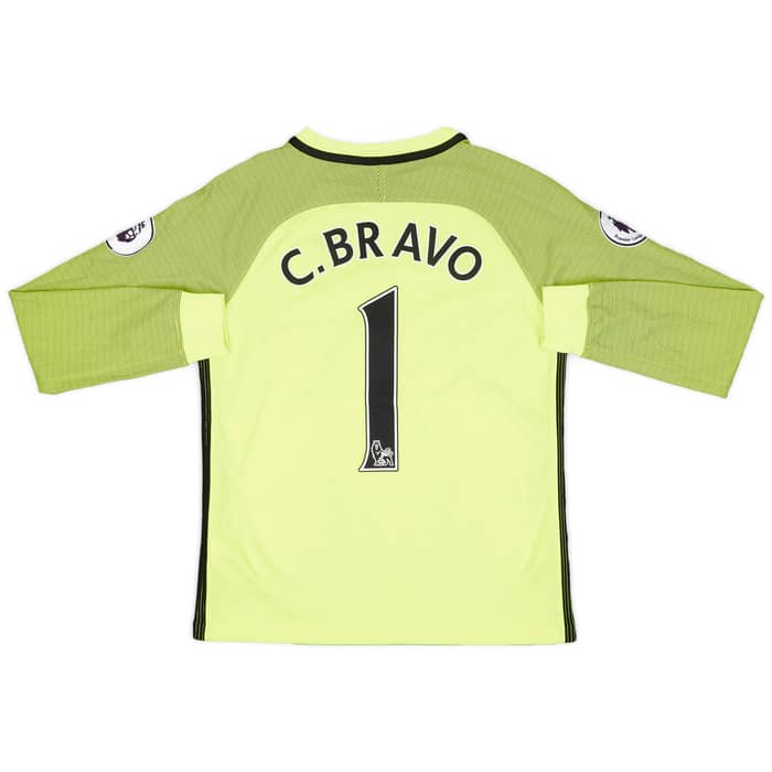 2016-17 Manchester City GK Shirt C.Bravo #1 - 8/10 - (L.Boys)