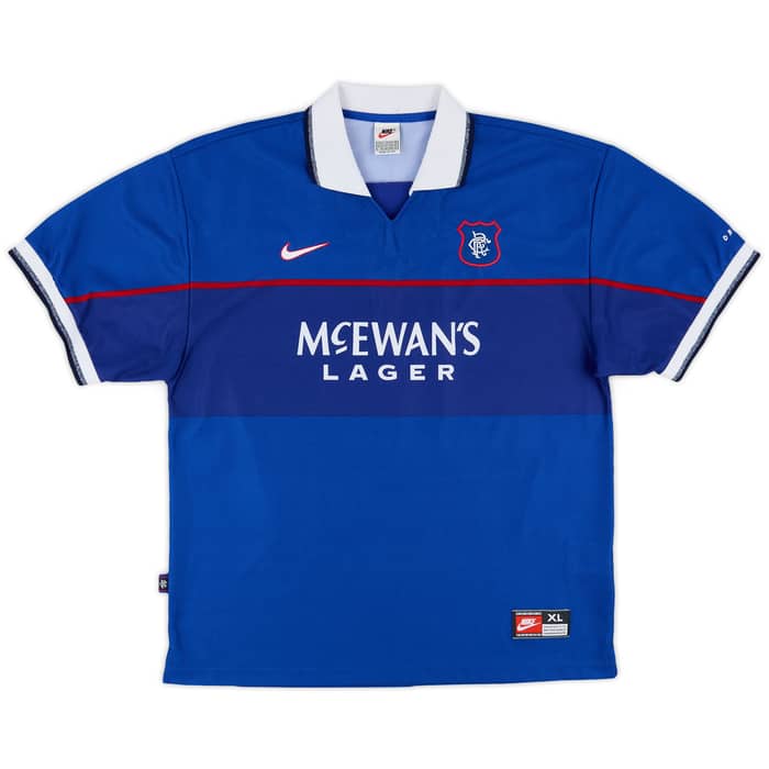 1997-99 Rangers Home Shirt Gascoigne #8 - 8/10 - (XL)