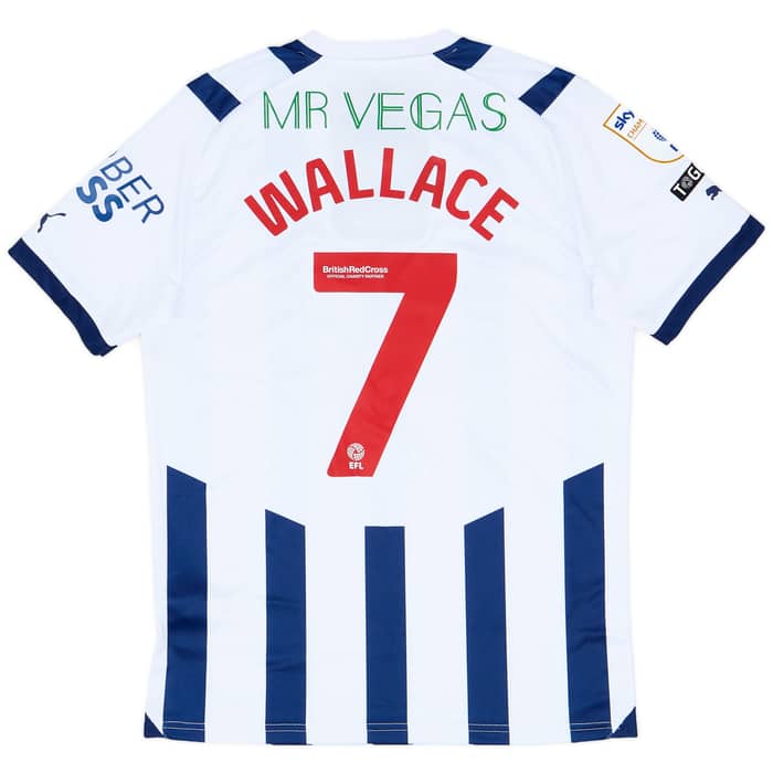 2023-24 West Brom Match Issue Home Shirt Wallace #7
