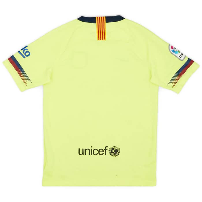 2018-19 Barcelona Away Shirt - 6/10 - (L.Boys)