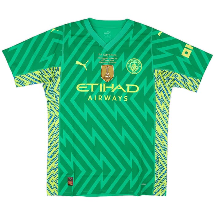 2023-24 Manchester City Match Issue FA Cup Final GK Shirt Ederson M. #31