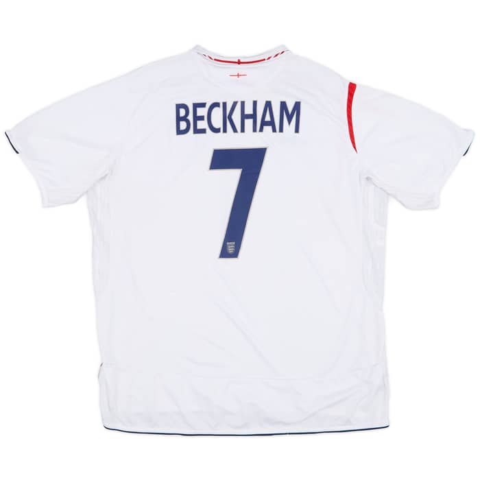 2005-07 England Home Shirt Beckham #7 - 6/10 - (XXL)