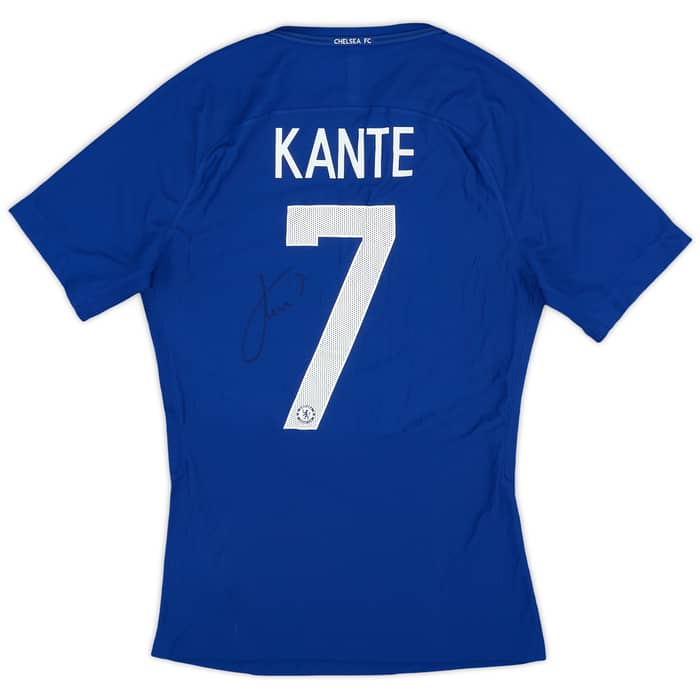 2017-18 Chelsea Player Issue Signed Home Shirt Kante #7
