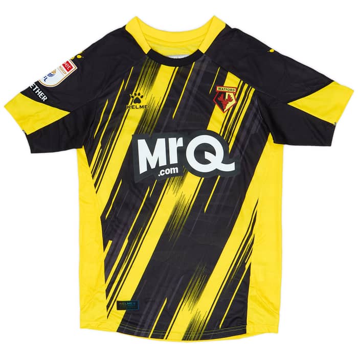 2023-24 Watford Match Issue Home Shirt Dennis #25