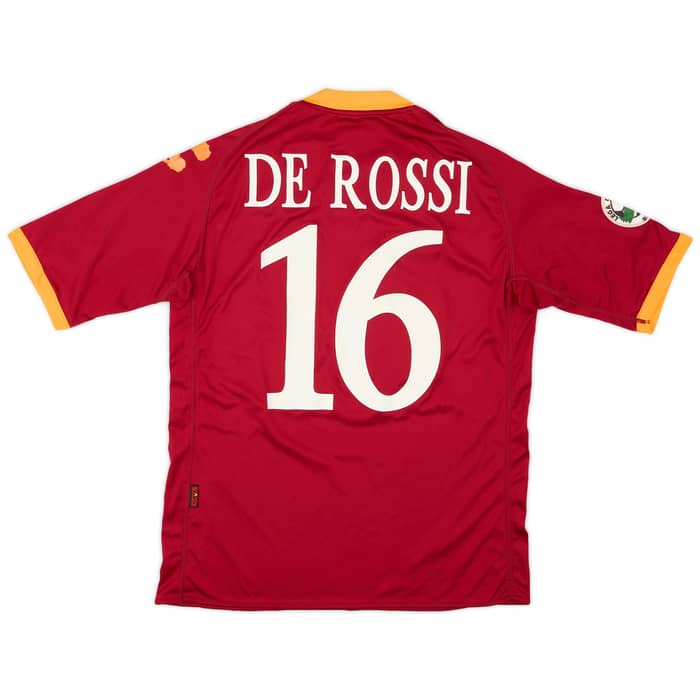 2009-10 Roma Home Shirt De Rossi #16 - 7/10 - (M)