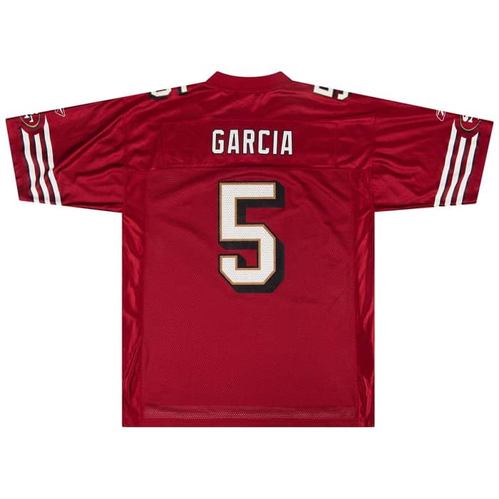2002-03 San Francisco 49ers Garcia #5 Reebok On Field Jersey (Home) M