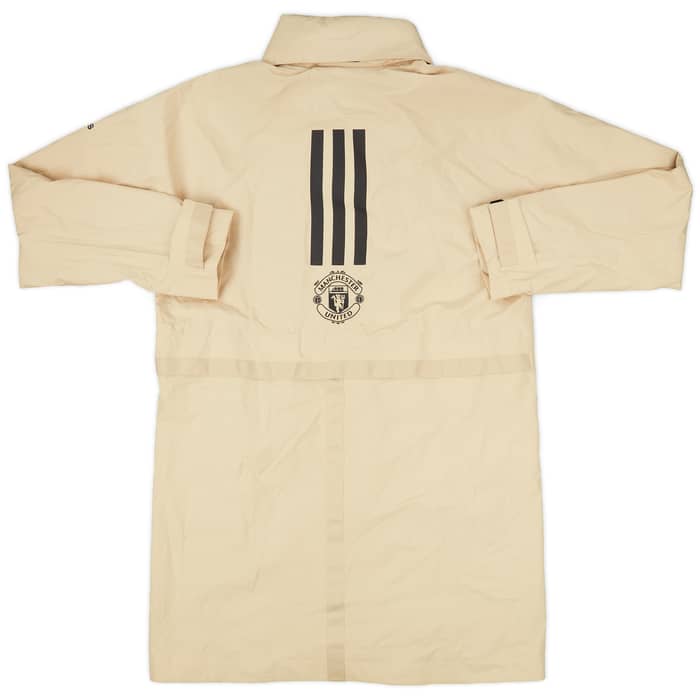 2019-20 Manchester United adidas Hooded Bench Coat (S)