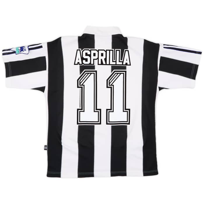 1995-97 Newcastle Home Shirt Asprilla #11 - 7/10 - (S)