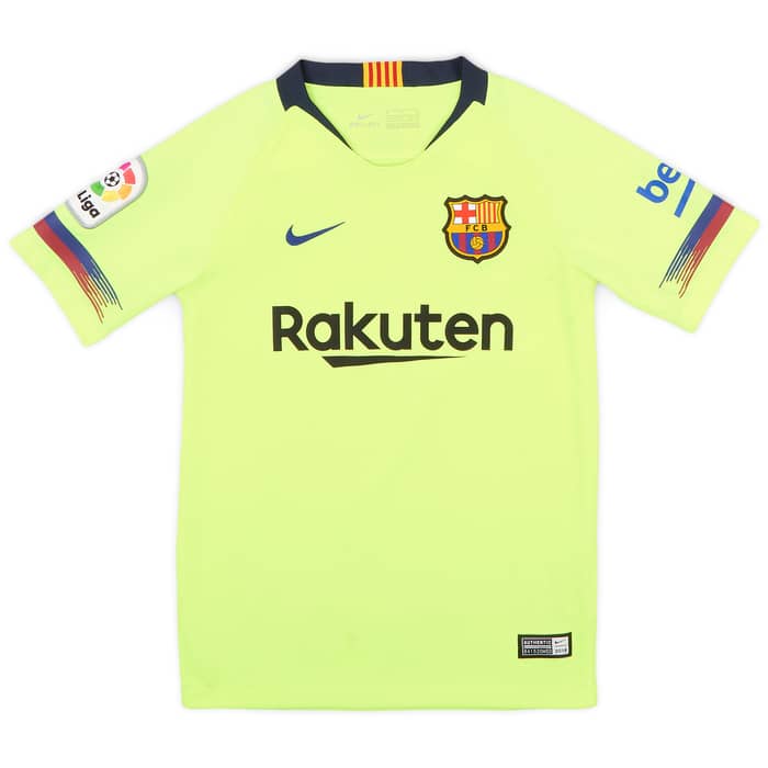 2018-19 Barcelona Away Shirt - 6/10 - (S.Boys)