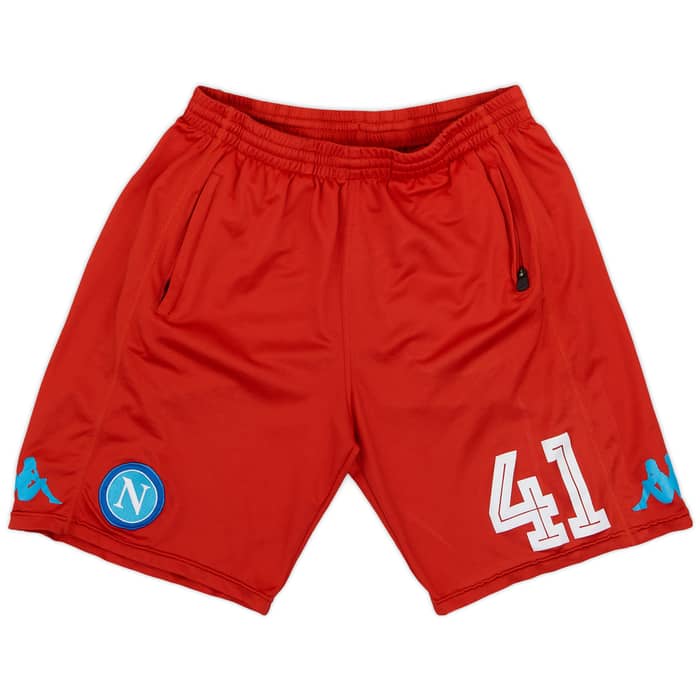 2016-17 Napoli Player Issue Training Shorts # - 5/10