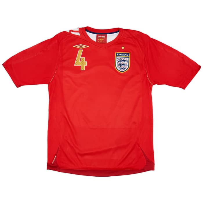 2006-08 England Away Shirt Gerrard #4 - 5/10 - (L)