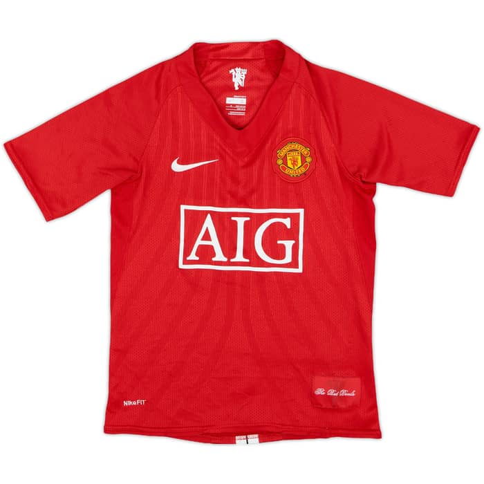 2007-09 Manchester United Home Shirt - 5/10 - (S.Boys)