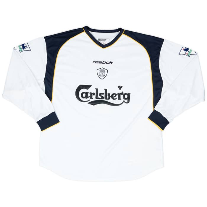 2002-03 Liverpool Match Worn Third L/S Shirt Diouf #9