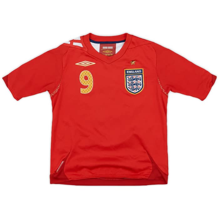2006-08 England Away Shirt Rooney #9 - 6/10 - (S.Boys)