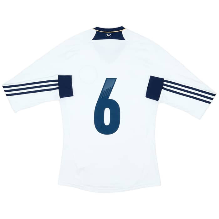 2012-14 Scotland Authentic Away L/S Shirt #6 - 9/10 - (S)