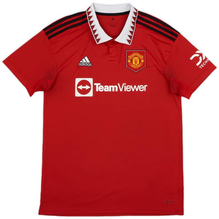 2022-23 Manchester United Home Shirt Varane #19 - 8/10 - (L)
