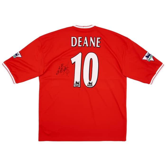 2001-02 Middlesbrough Match Worn Home Shirt Deane #10