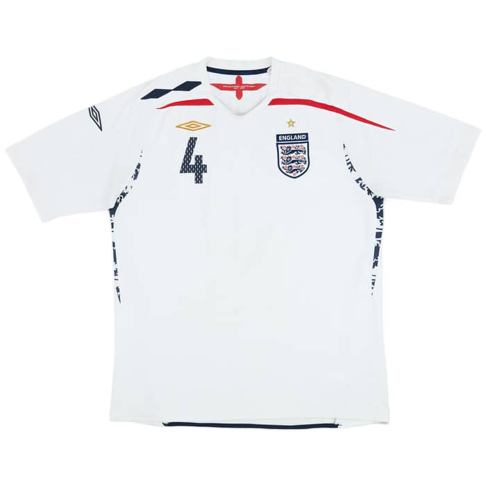2007-09 England Home Shirt Gerrard #4 - 7/10 - (XL)