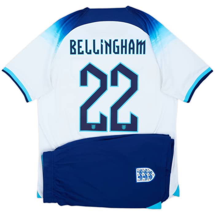 2022-23 England Home Shirt & Shorts Bellingham #22 - 7/10 - (M)
