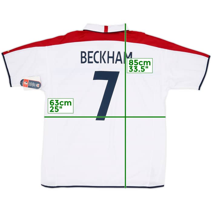 2003-05 England Home Shirt Beckham #7 (XXL)
