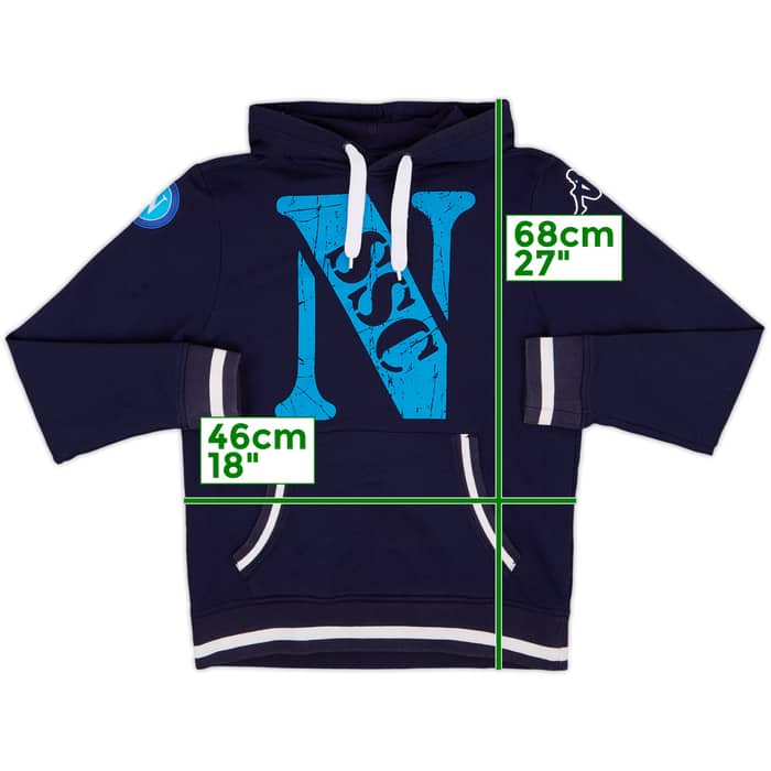 2015-16 Napoli Kappa Hooded Sweat Top - 7/10 - (M)
