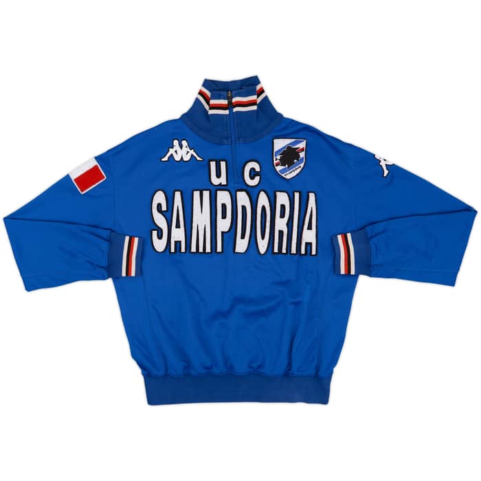 2005-06 Sampdoria Asics 1/4 Zip Drill Top - 8/10 - (L)